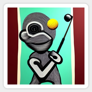 Hole in One Cyber Monkey | Robot Monkey Sticker